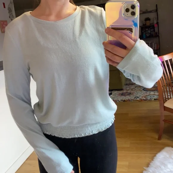🌻[ so ] Super Soft Ruched Hemline Sweater - Picture 6 of 9